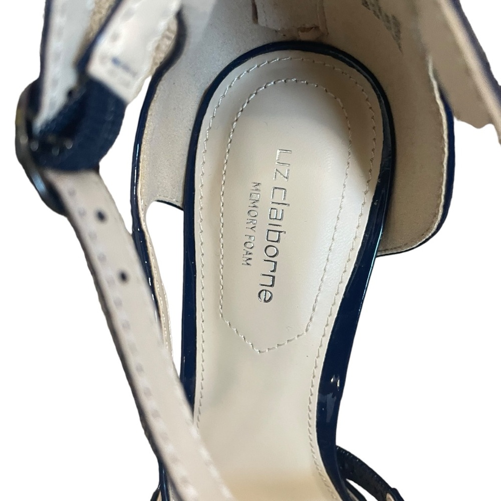 Liz Claiborne Blue Patent Leather Heels - Picture 12 of 12